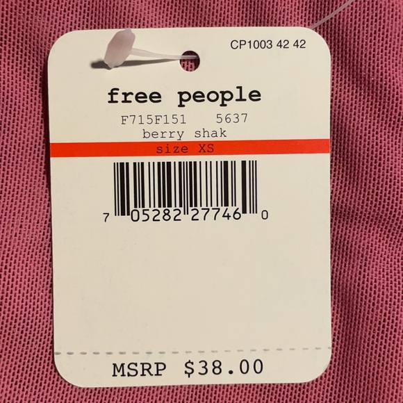 Free People-Intimately Bralette. NWT Sz. XS. Berry - Picture 7 of 7